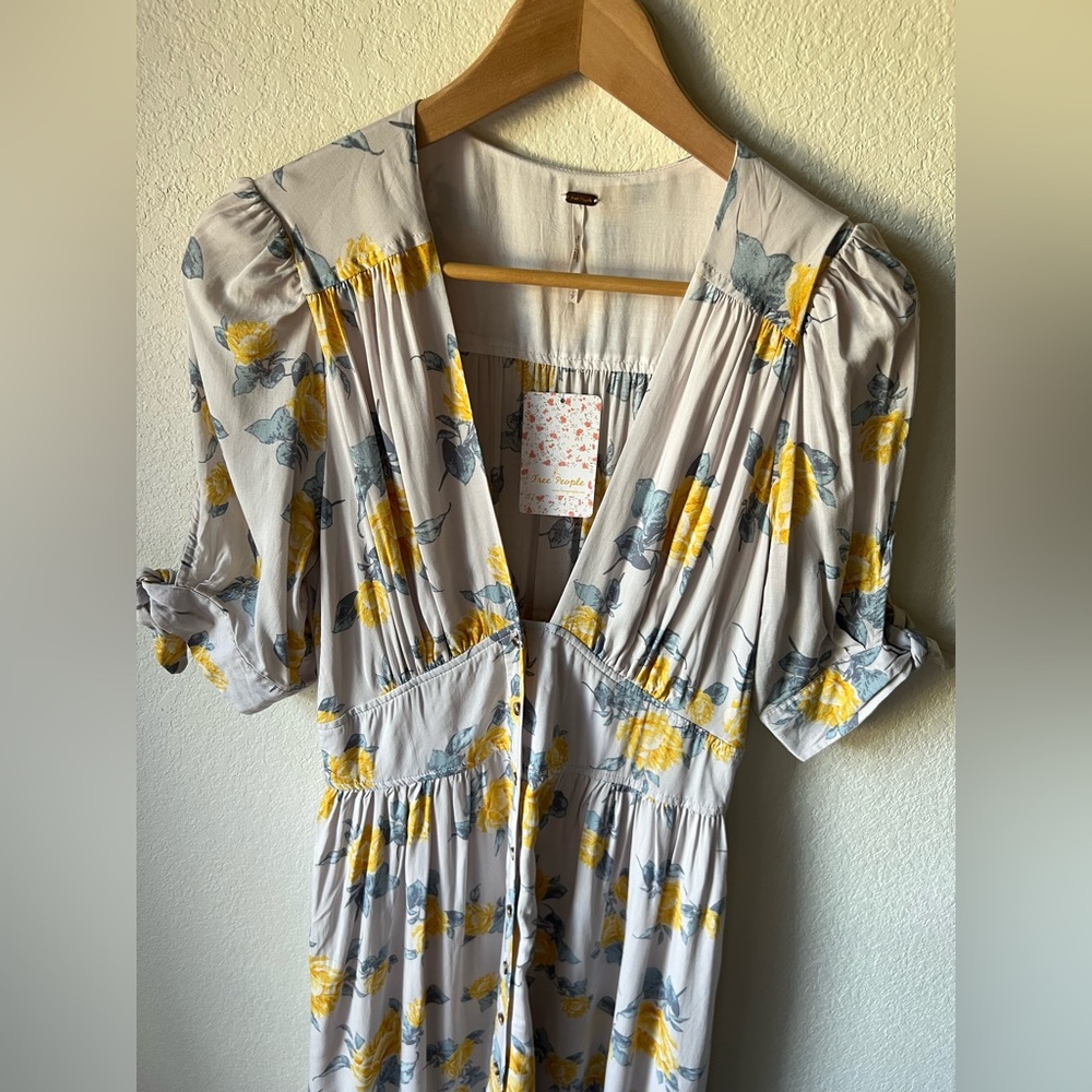 NWT Free People Love of my Life Floral Midi Dress - Picture 9 of 14